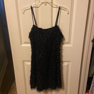 NWT Size Medium Endless Rose Black Feather Dress
